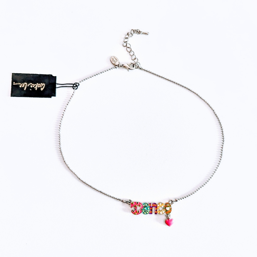 Cookie Lee NWT DANCE silver adjustable necklace